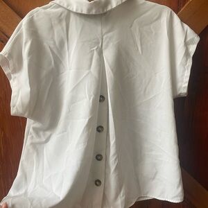 Worthington White Button-Back Women's Shirt